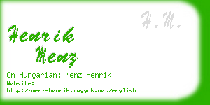 henrik menz business card